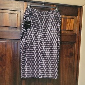 Liz Claiborne Black and Pink Pencil Skirt